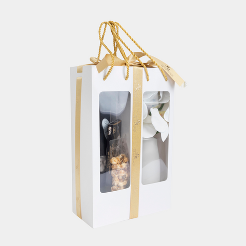 Block Vase with Orchid Mishloach Manos