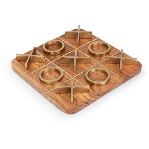 Wood & Metal Tic Tac Toe Game Mishloach Manos