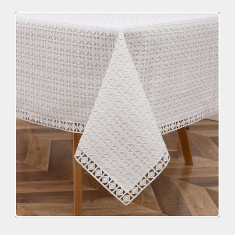 Diamond Lace Lined Tablecloth