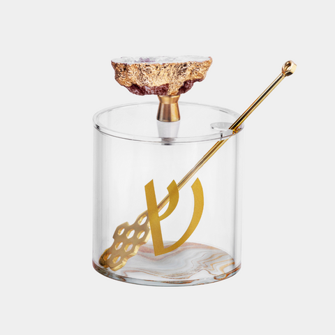 Agate Honey Jar